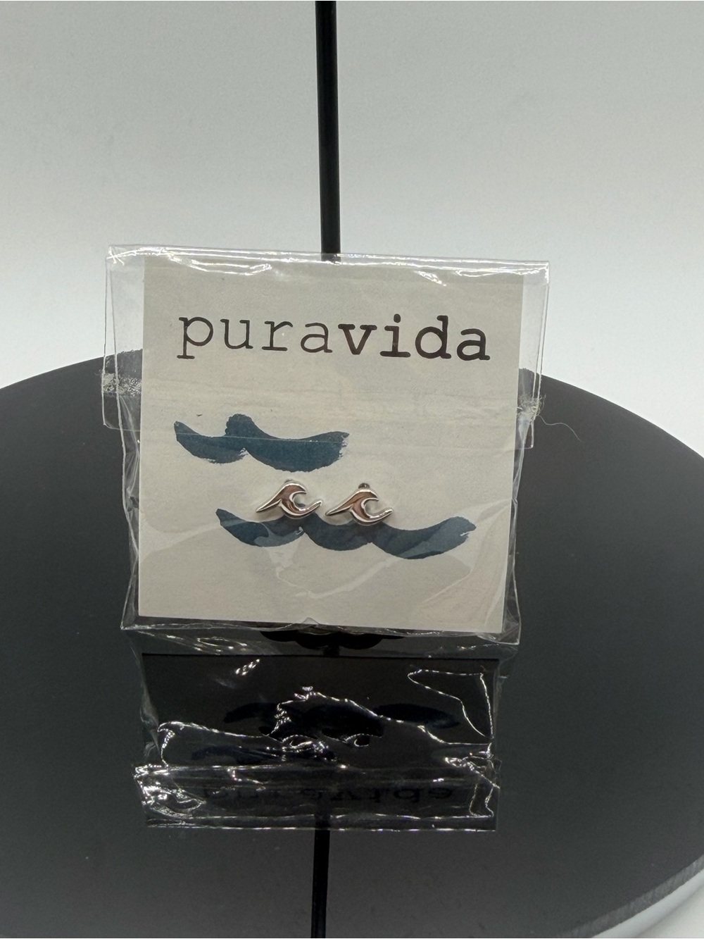 Pura Vida Silver Wave Stud Earrings, NWT